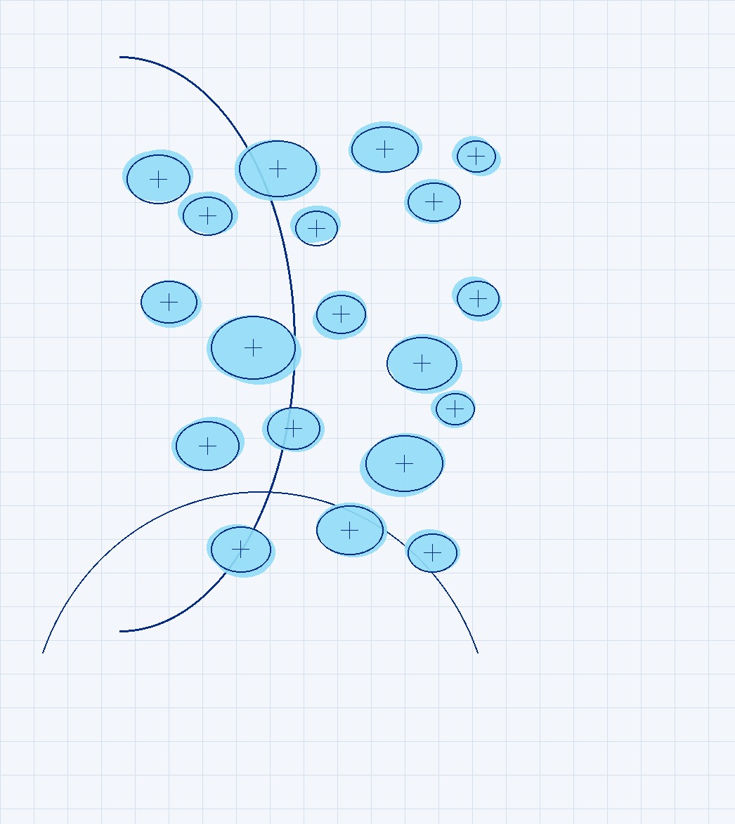 Stylized map of the Bahamas in cyan and navy.