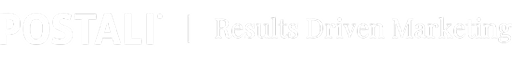White text on a very light background reads “POSTALI | Results Driven Marketing.”.